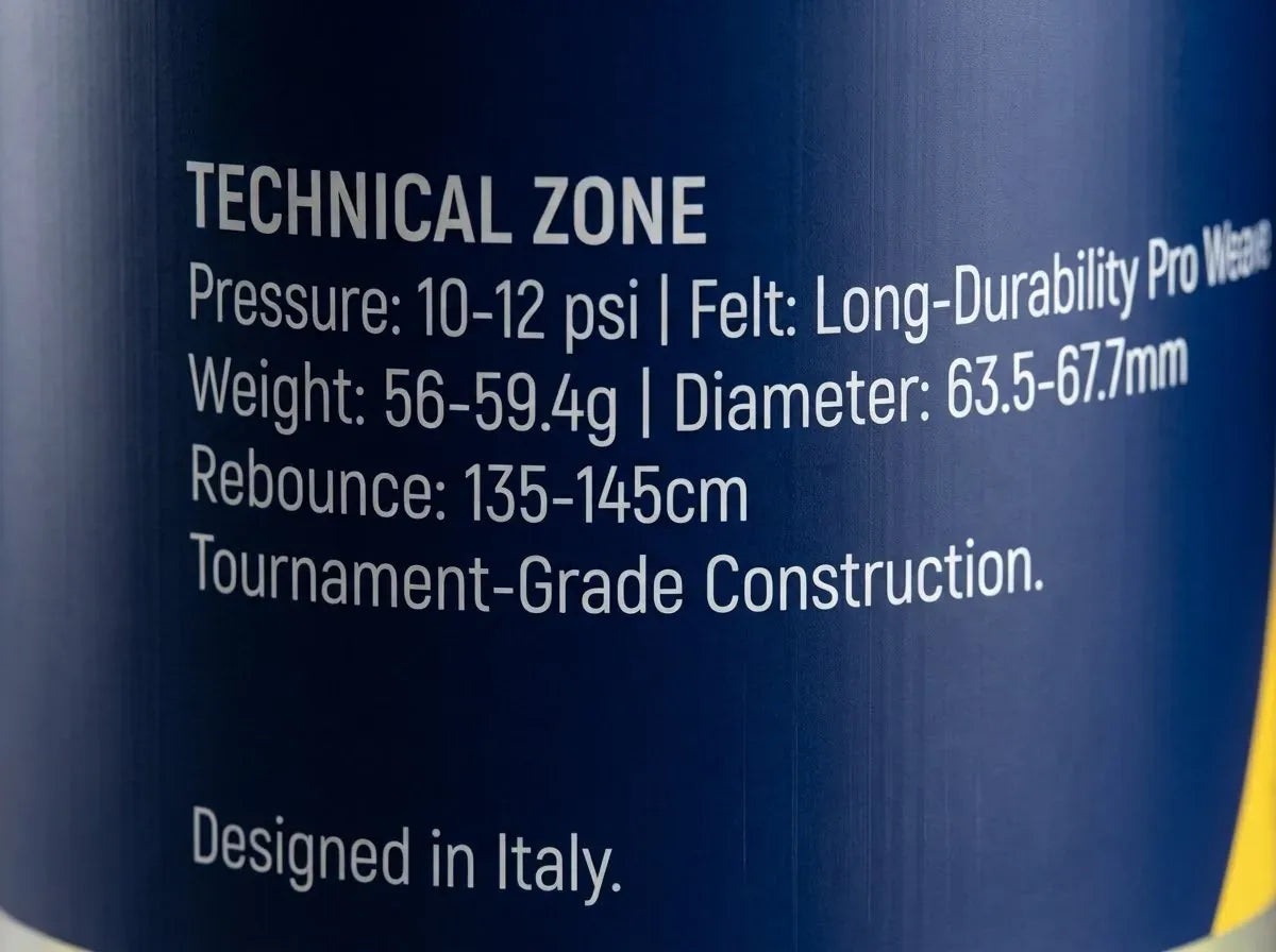 Zone technique imprimée au dos du tube SpinBlade