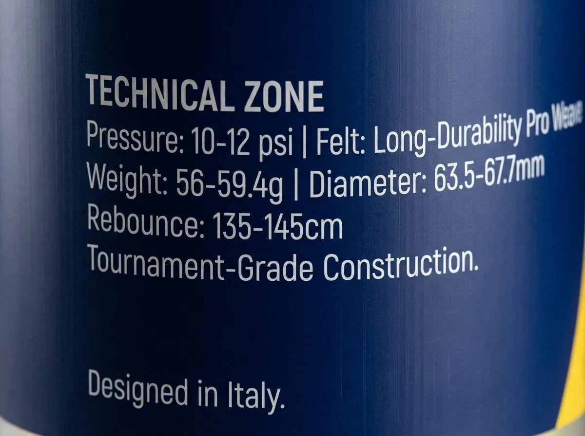 Zone technique imprimée au dos du tube SpinBlade